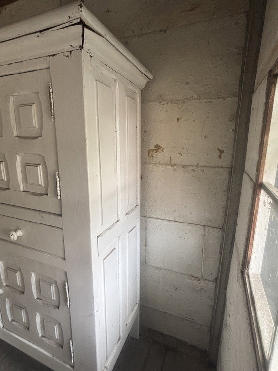 Image 1 of Grote Vintage Brutalist Buffetkast / Dressoir – 201 x 164 cm