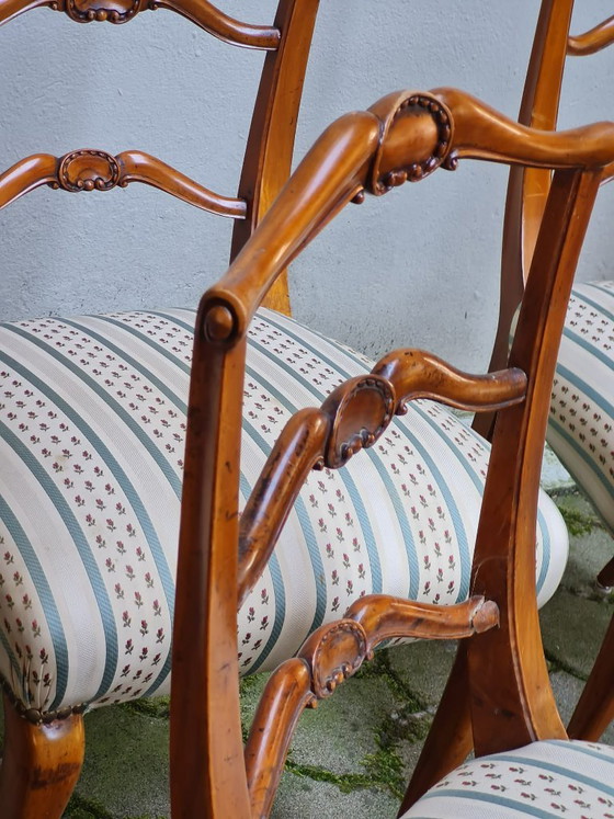 Set of 6 Vintage Chippendale Revival Style Chairs – Dining chairs, Wood (photo 9 of 10)