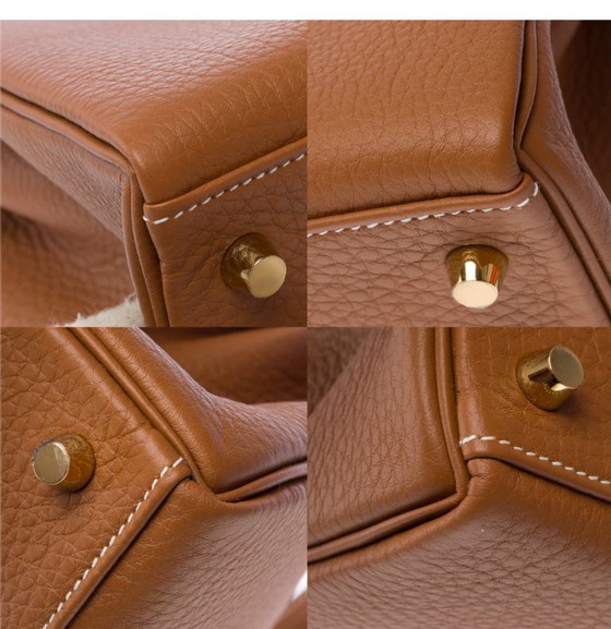 Image 1 of Sac HERMES Kelly 28 en Cuir Doré - 103350