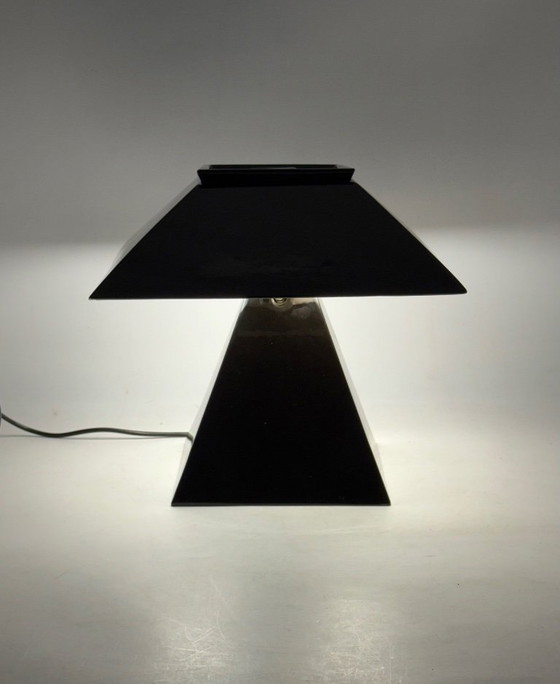 Image 1 of Lampada da tavolo in ceramica nera Space Age, Italia, anni '70