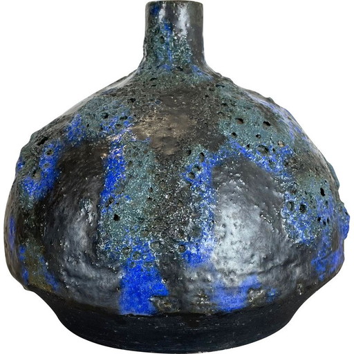 Vase vintage abstrait en céramique de Gerhard Liebenthron, Allemagne, années 1970