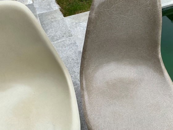 Image 1 of Set of 4 Eames Herman Miller Vintage DSW Fiber Walnut Chairs