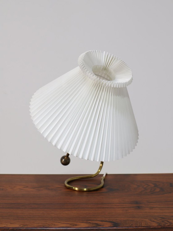 Image 1 of Le Klint 306 table lamp wall lamp brass pleated Danish 1950s