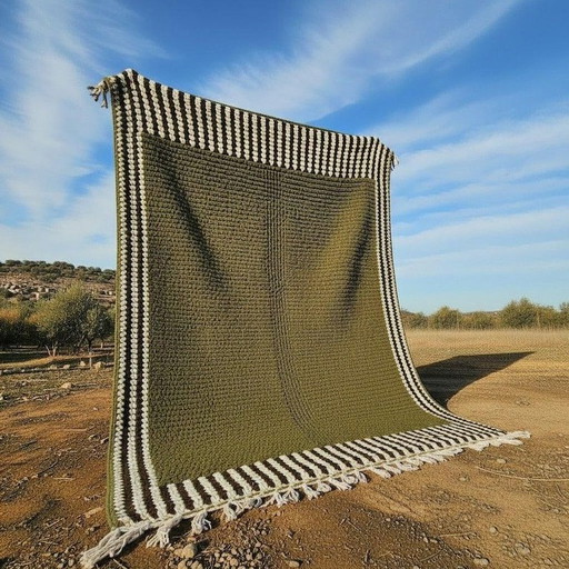 Marokkaans Atlas wollen tapijt, handgeweven volgens traditionele methoden, 1,5/2,6 m