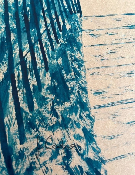 Image 1 of Tinte auf 400g Kraftpapier.  Format 70x50cm