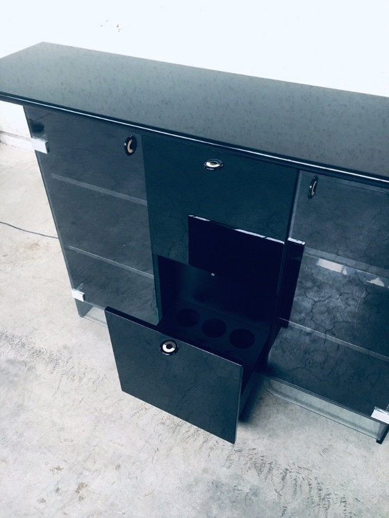 Image 1 of Postmodern Design Highboard Bar Chest by Luigi Saccardo for Gasparello, Italy 1980's