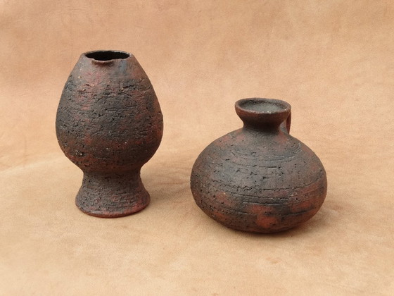 Image 1 of Gerhard Liebenthron, keramiekset, vaas, Studio Keramik, 2 stuks