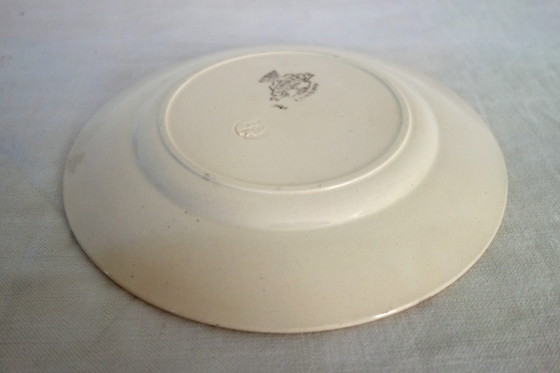 Image 1 of 10 Longwy-Dessertteller, Loridan-Muster, um 1900