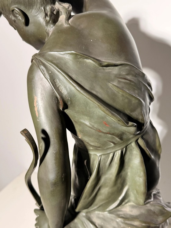 Nymphe de Diane, Sculture in Bronzo Antico di Signoret-Ledieu, Base Girevole (foto 6 di 6)