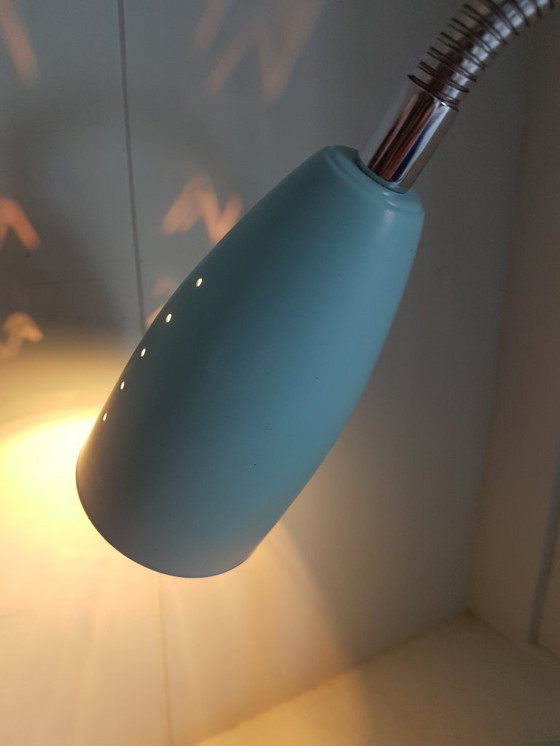 Image 1 of Vintage babyblauw bureaulampje 