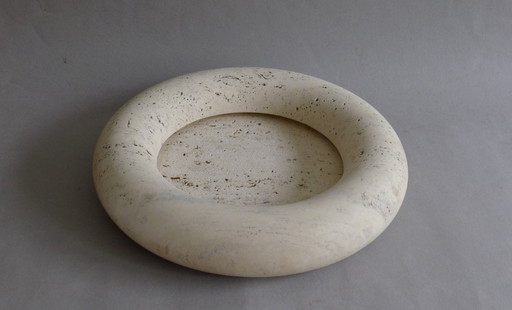 Carrara Traventin Schale Design Alessandro Giusti/ Egidio Di Rosa UP&UP 70s