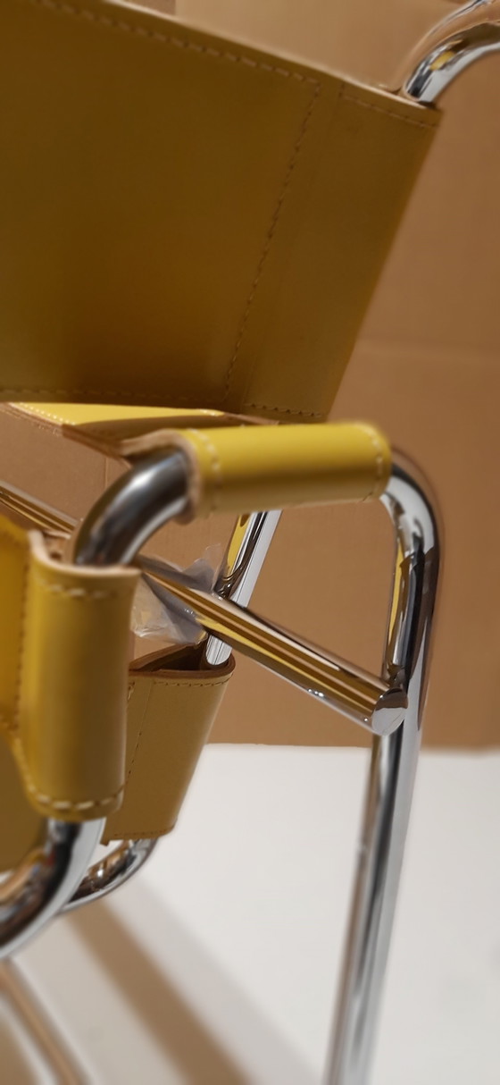 Image 1 of Knoll Wassily B3 New-Never-Used Armchair In Amber Leather By Marcel Breuer