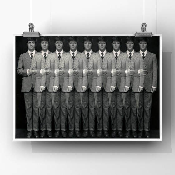 1x Nine Times the Gentleman, Netherlands 1971 | Multiple Exposure, Photography, Paper, Black (photo 6 of 6)