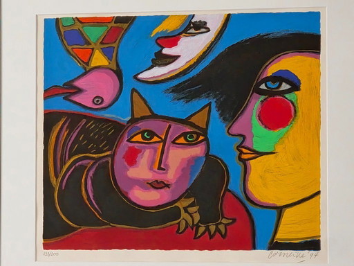 Corneille - Moon Clown / La Lune Clown - 133/200 - 1994 - Signé à la main