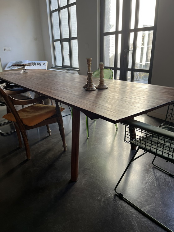 Image 1 of Afrormosia Parkett Tisch von Alph'