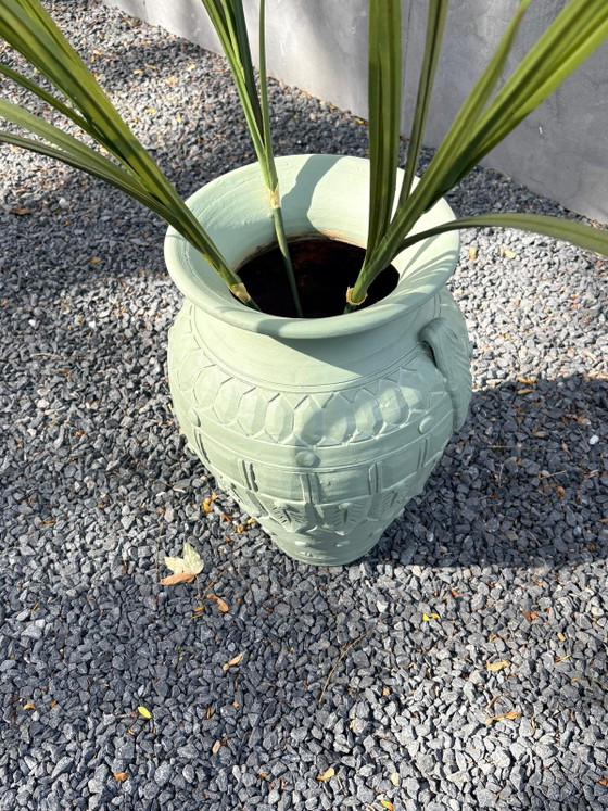 Cache-pots en Terre Cuite Vert Clair Gris – Cache pots, Ceramic (photo 4 of 5)