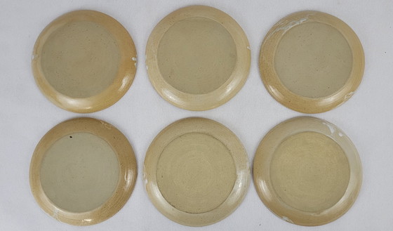 Image 1 of 6 Assiettes à Dessert en Grès Puisaye