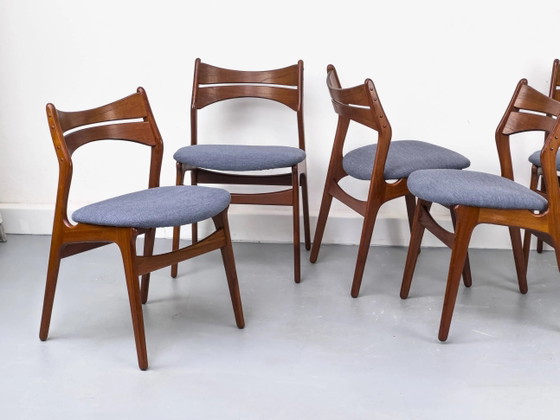 6 Deense Teak Eetkamerstoelen van Erik Buch voor Chr. Christensens, jaren 60 – Mid Century Modern (photo 2 of 24)