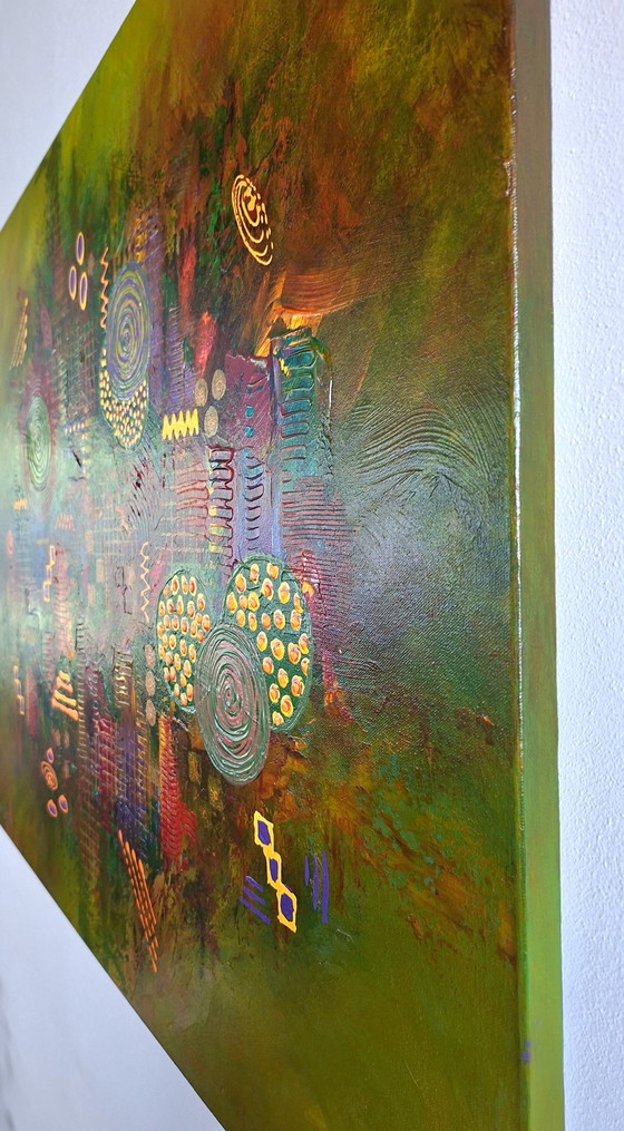 Manou Claire - Green Village – Gemälde & Zeichnungen, Wood, Canvas (photo 4 of 7)