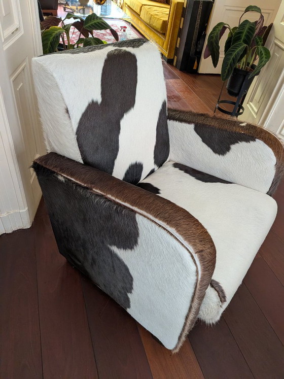 Joli fauteuil en véritable cuir de vachette. – Leather (photo 7 of 10)