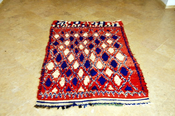 Image 1 of Red & Blue Vintage Boujaad Rug – 223 x 145 cm