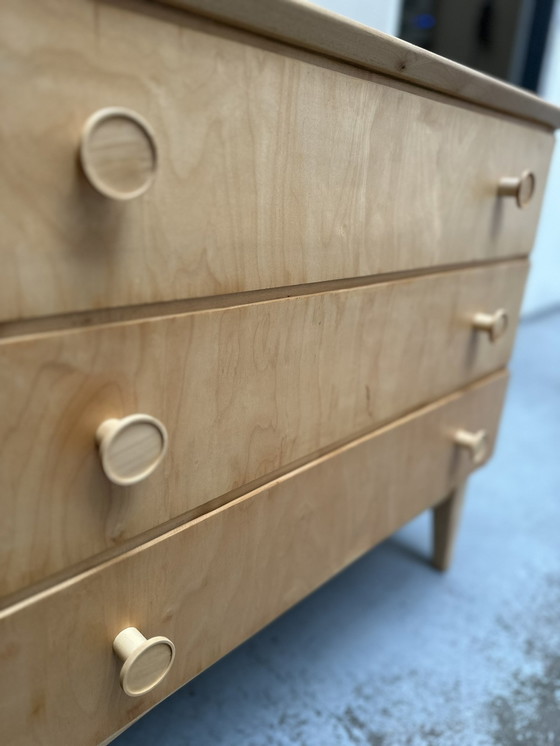 Image 1 of Mid Century Fosby Verken Refreshed Birch Dresser