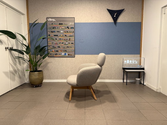 Image 1 of Artifort | Khodi Feiz | Bras Armchair | Grey Fabric & Natural Oak | 1 piece