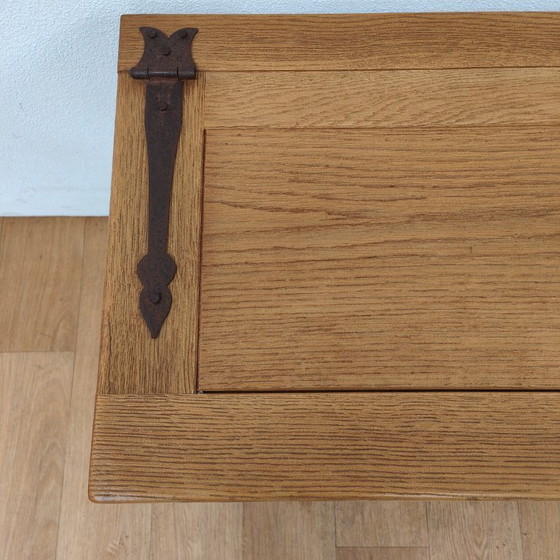 Image 1 of Baúl de mantas de roble antiguo, baúl de juguetes