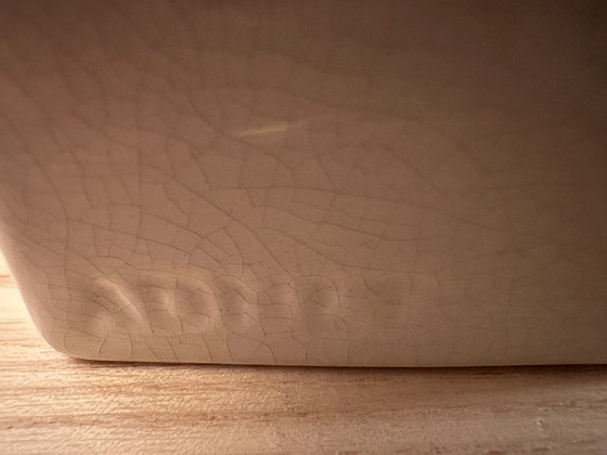 Image 1 of Art Deco craquele beeld duif Jacques Adnet