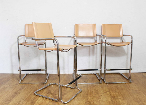 Image 1 of Set of 4 Mart Stam style bar chairs 1970