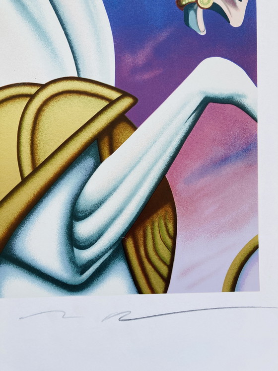 Image 1 of Robert Moser - Serigrafia - Donna su un carro romano