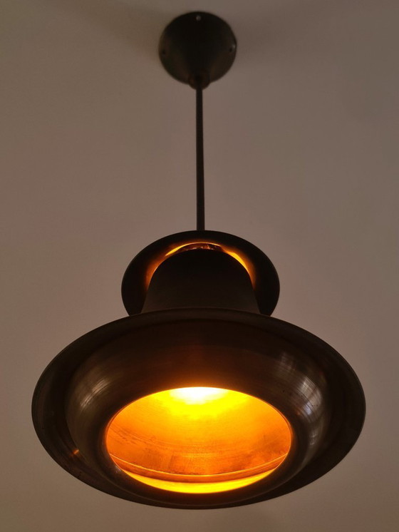 Image 1 of Artdeco - Lampada a sospensione - Ottone - Anni '30 - Francia