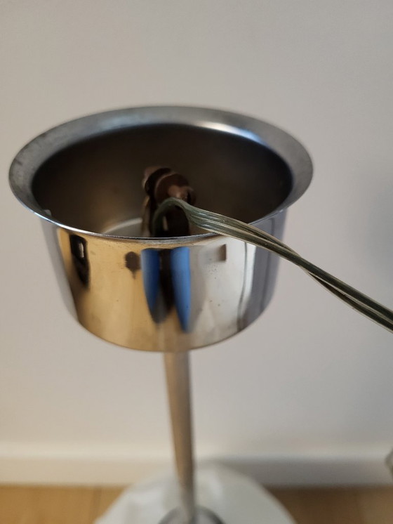 Image 1 of Suspension vintage, probablement Peill & Putzler, en verre opalin à relief, années 1960