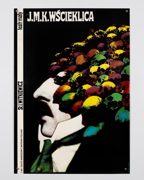 J.M.K. Wscieklica – 1985 – Manifesto teatrale originale d'epoca di Roman Cieslewicz – Scuola di manifesti (photo 3 of 8)