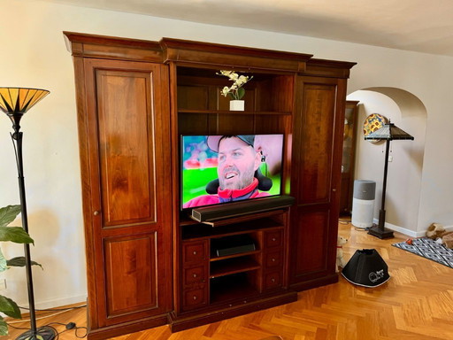 Italian cherry wood TV/Bookcase
