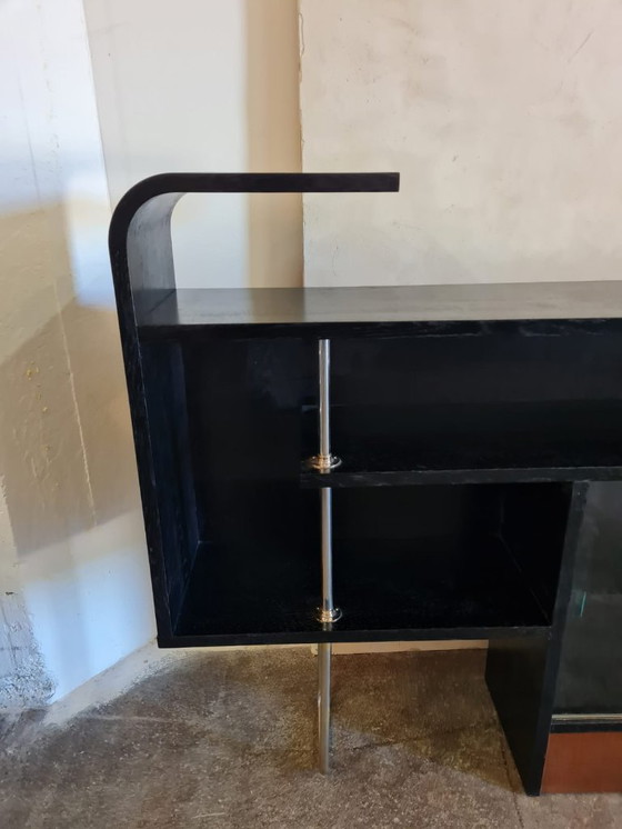 Image 1 of Functionalist Sideboard / Bookcase with Shelves, Czechoslovakia, 1930s