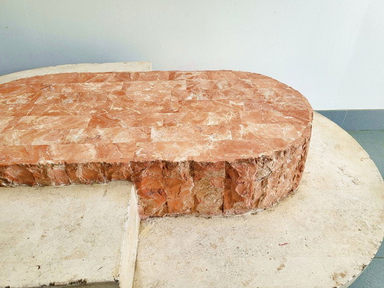 Image 1 of Vintage 1980s Magnussen Ponte coffee table in Mactan stone.