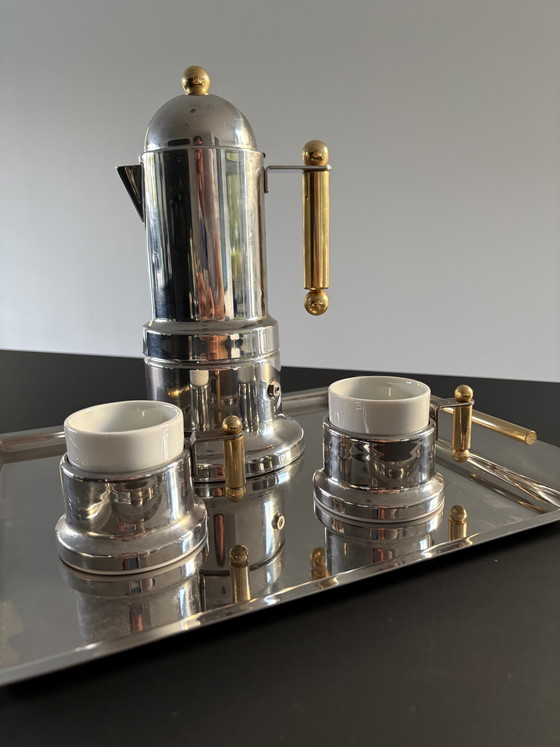 Vintage 1980’s Vev Vigano Kontessa Espresso Set – Servies, Metal (photo 14 of 14)