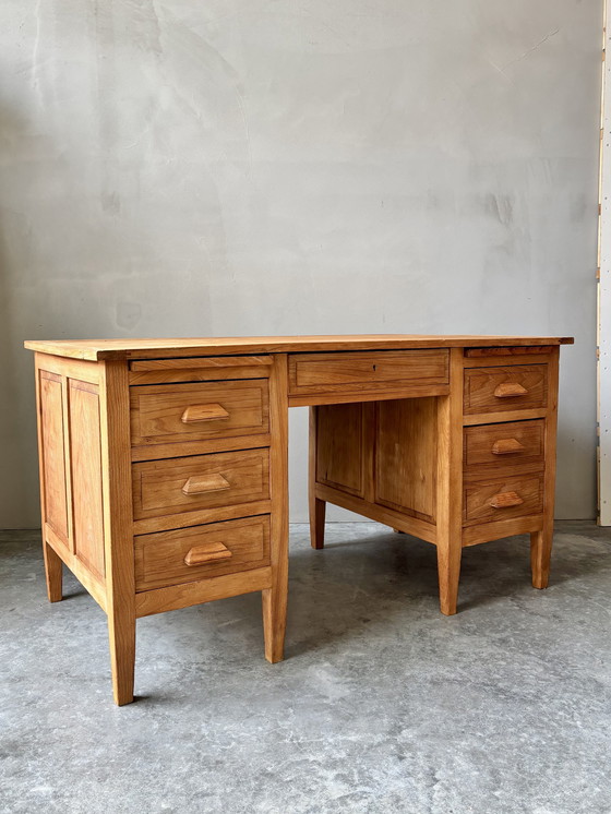 Image 1 of Escritorio antiguo de roble, arenado