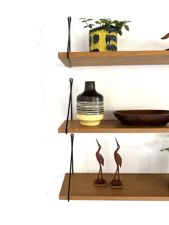 Image 1 of Vintage beech wood wall rack, WHB Germany ‘60