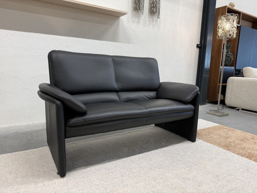 Leolux Catalpa 2-Seater Sofa Black Leather – 2 zitsbanken (photo 2 of 7)