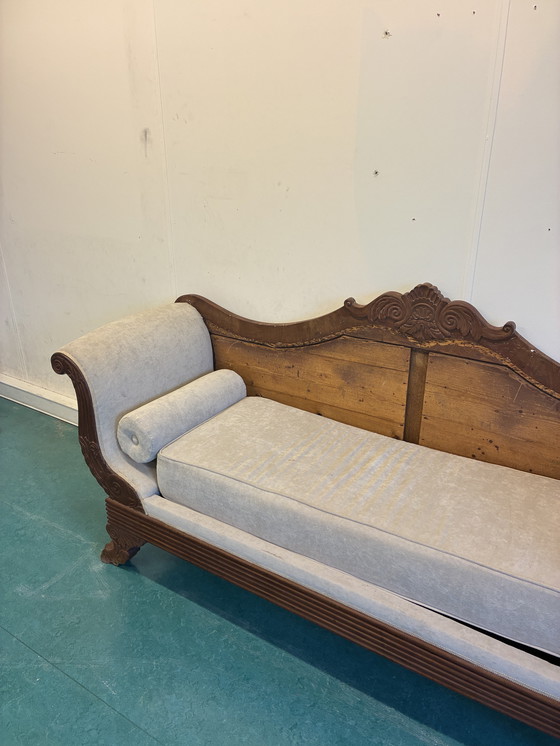 Image 1 of Vintage design sofa bed chaise lounge antique empire