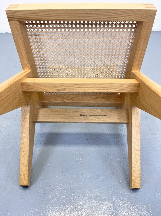 Image 1 of Capitol Complex Track, Cassina, Pierre Jeanneret fauteuil, hout, rotan