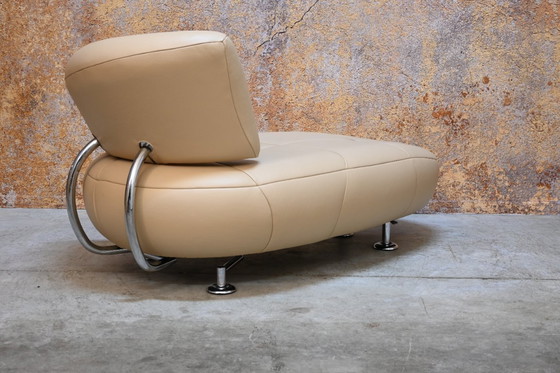 Image 1 of Chaise longue Leolux Kikko en cuir beige