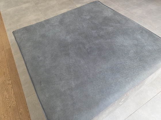 Large leather Footstool & pouf - 90×90×45 cm – Footstools & poufs (photo 6 of 7)