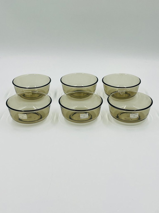 Set of 6 Arcoroc Smoked Glass Ramekins, Table accessories, Brown, Vintage (photo 2 of 8)
