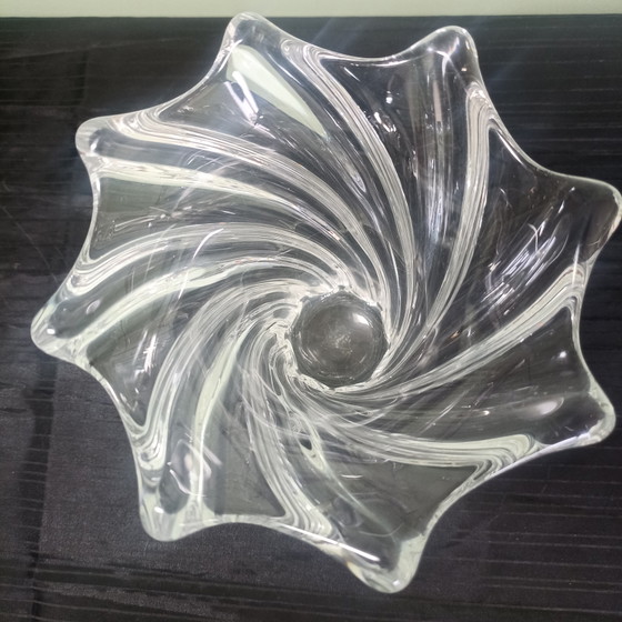 Set of 2 French Mid-Century Crystal Vases (Daum & Art Vannes) (photo 7 of 8)