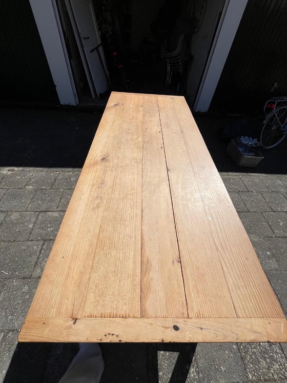 🇫🇷 Authentic Old French Work Table / Kitchen Table – Approx. 1910-1920 – Dining tables, Wood (photo 4 of 6)