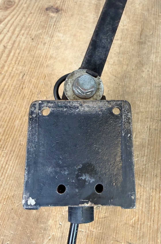 Image 1 of Industriële, zwarte, verstelbare wandlamp van Memlite, jaren 60.