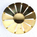 Vintage brass small dish from the 1970s, mid-century modern design
